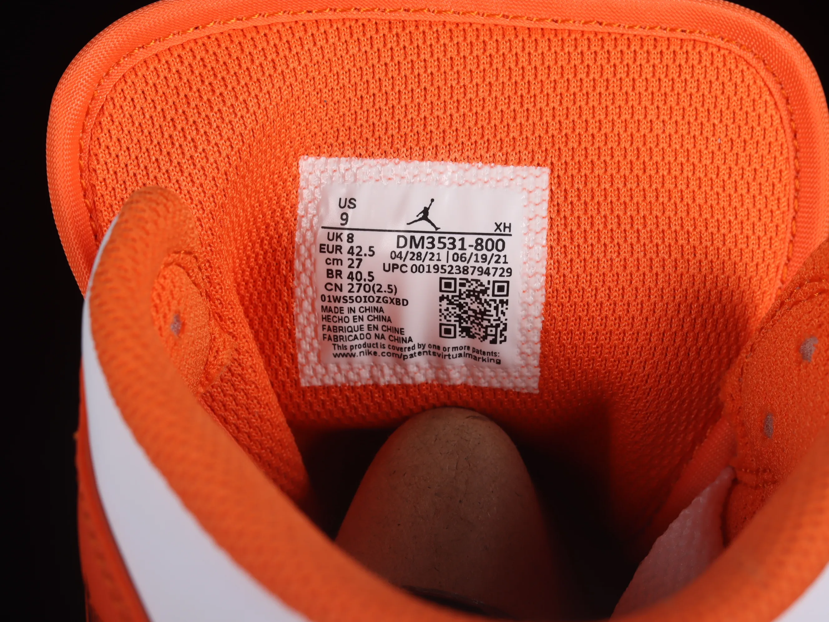 All categories Air Jordan Jordan series basketball shoes Air Jordan 1 Mid G version pure original Air Jordan 1 Mid "Surface" AJ1 Joe 1 white and orange small buckle mid-top basketball shoes DM3531-800